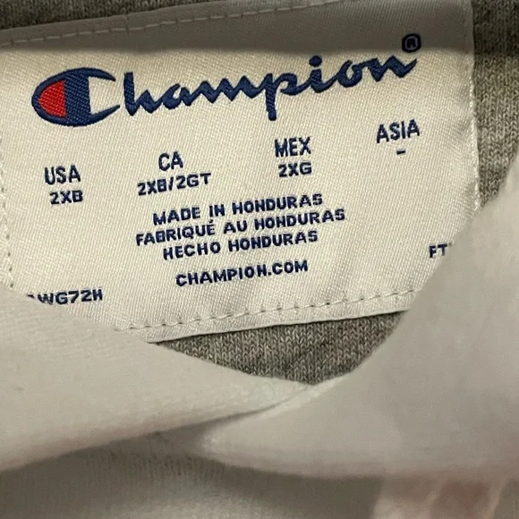 NWT Champion Powerblend Fleece Mens Long Sleeve Hoodie Big and Tall. 2XB. White - Picture 8 of 15